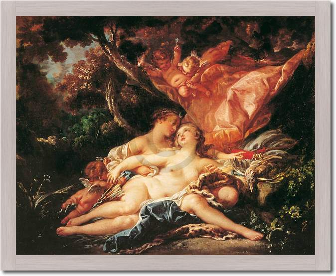 Jupiter in der Guise of Diana    von Francois Boucher
