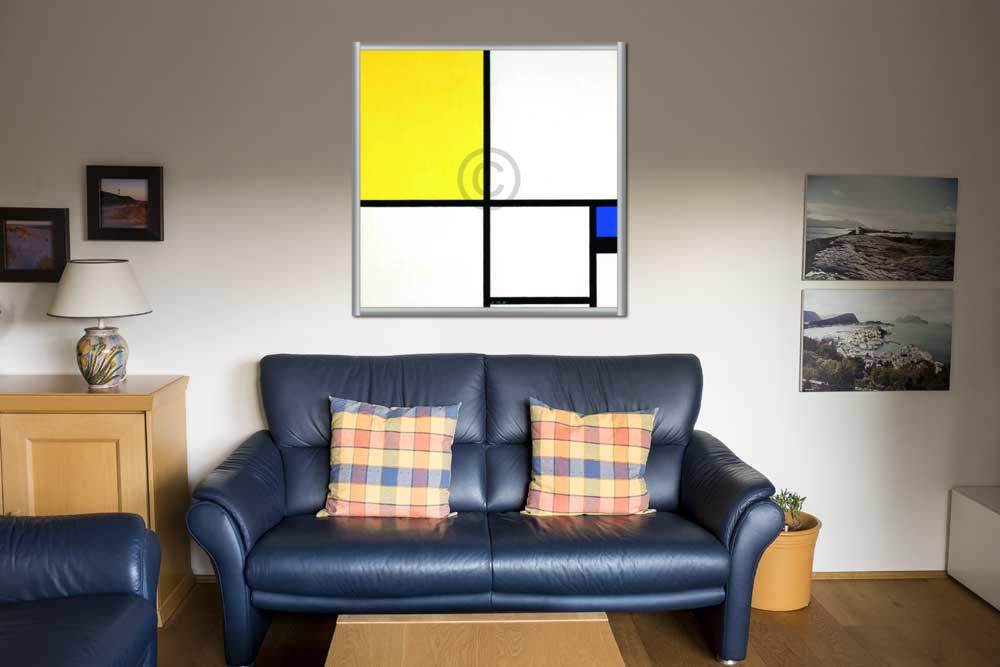 Komposition mit Blau und Gelb    von Piet Mondrian