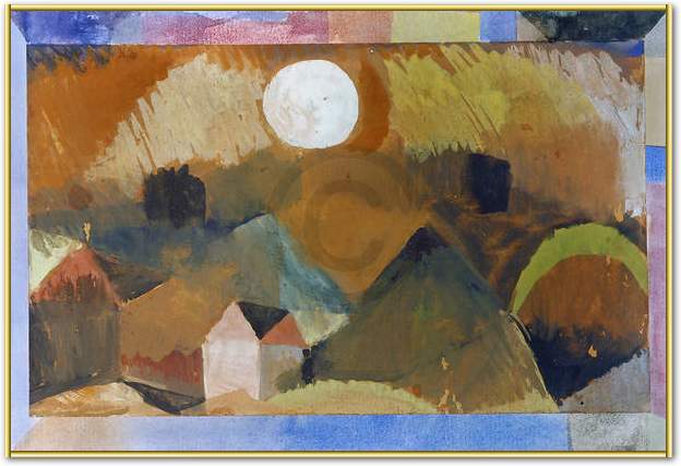 Landschaft mit Rot mit weißem    von Paul Klee