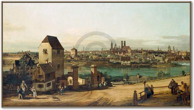 München, von Haidhausen aus      von Canaletto