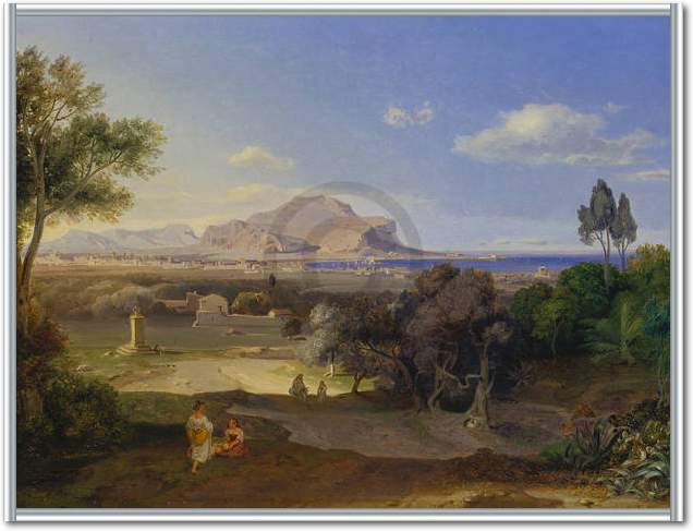 Palermo mit Monte Pellegrini     von Carl Rottmann