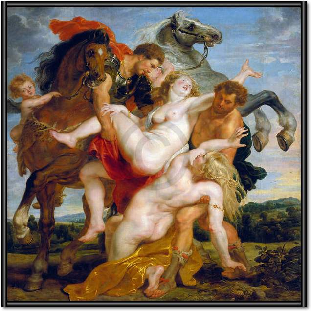 Raub der Töchter des Leukippos   von Peter Paul Rubens