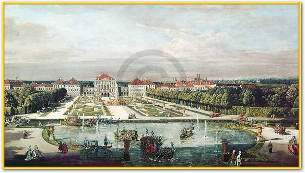 Schloß Nymphenburg, München      von Canaletto