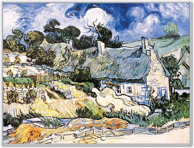 Strohdachhäuser                  von Vincent Van Gogh