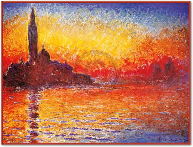 Venedig bei Sonnenuntergang      von Claude Monet