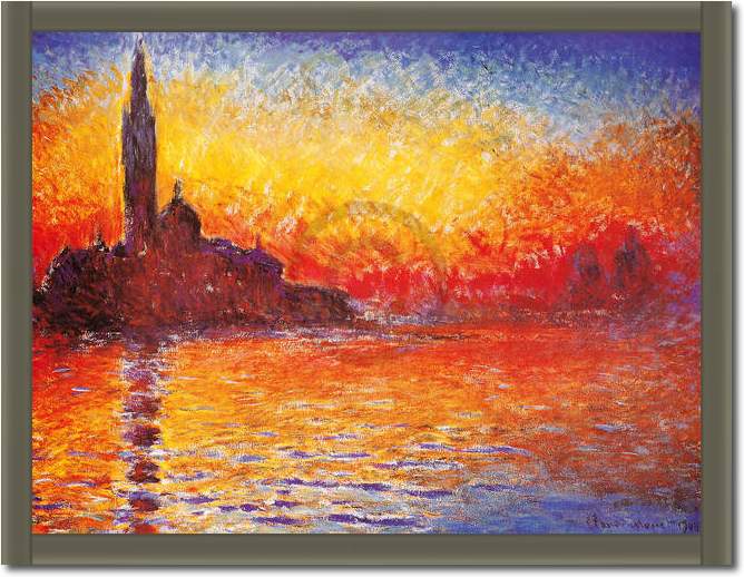 Venedig bei Sonnenuntergang      von Claude Monet