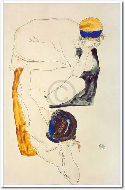 Zwei liegende Figuren            von Egon Schiele