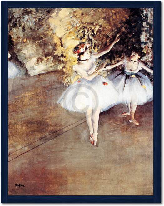 Zwei Tänzerinnen auf der Bühne   von Edgar Degas