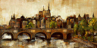 150cm x 75cm Paris Bridge II Spice von Vassileva, Silvia