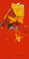 50cm x 100cm Triptyque rouge III von Magis, Pascal