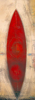 33cm x 95cm Triptyque rouge II von Bécam, Carole