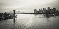 150cm x 75cm Brooklyn Bridge at Dawn von Butcher, Dave