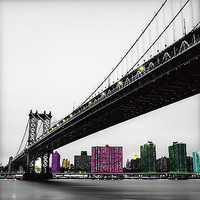 100cm x 100cm Manhattan Bridge von Valverde, Anne