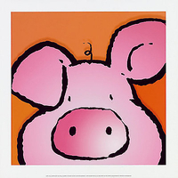 30cm x 30cm Pig von COURTSEY,JEAN