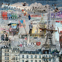 100cm x 100cm Les peintres de graffitis: Paris von Maïlo+M-L Vareilles