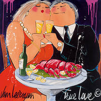 100cm x 100cm True Love von El van Leersum