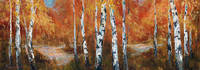 100cm x 35cm Autumn Birch von Art Fronckowiak