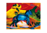 70cm x 50cm Das blaue Pferdchen von MARC,FRANZ