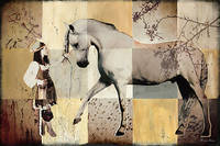 100cm x 67cm Pferdeflüsterin von Shirin Donia