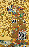 85cm x 138cm Die Erfüllung von Klimt, Gustav