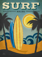75cm x 100cm Surf Malibu von Renee Pulve