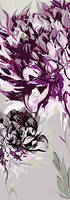 35cm x 100cm Purple Allure I von Sally Scaffardi