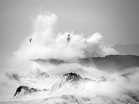 80cm x 60cm Storm in Cantabria von Marina Cano