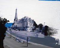 50cm x 40cm Paris en bleu von Arnaud Puig