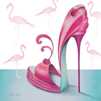30cm x 30cm Pretty Flamingo von Marilyn Robertson