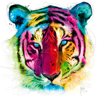 70cm x 70cm Tiger Pop von Patrice Murciano