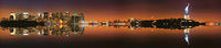 150cm x 33cm Manhattan, New York City Skyline with St von Deng Songquan