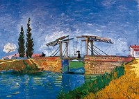 70cm x 50cm Il ponte di Langlois von Vincent van Gogh