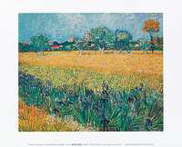 30cm x 24cm Vista di Arles con irises        von Vincent Van Gogh