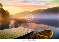91cm x 66cm Morning on the Lake              von Steve Hunziker