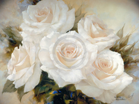 92cm x 72cm White Roses                      von Igor Levashov
