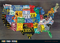 91cm x 66cm USA Map II                       von Aaron Foster