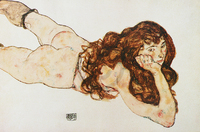 90cm x 60cm Nudo di ragazza                  von Egon Schiele