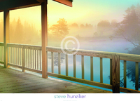 91cm x 66cm Lodge Deck                       von Steve Hunziker