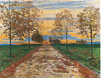 60cm x 48cm Herbstabend, 1892                von Ferdinand Hodler