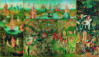 116cm x 67cm Garden of earthly Delight        von Hieronymus Bosch