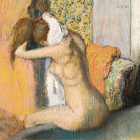 80cm x 60cm Frau nach dem Bade               von Edgar Degas