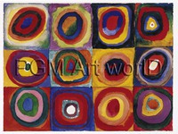 120cm x 90cm Farbstudie Quadrate              von Wassily Kandinsky