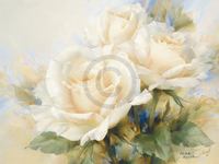 120cm x 90cm Bouquet of White Roses           von Igor Levashov