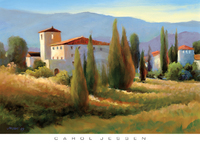 91cm x 66cm Blue Shadow in Tuscany I         von Carol Jessen