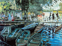 80cm x 60cm Bathers at la Grenouillers       von Claude Monet
