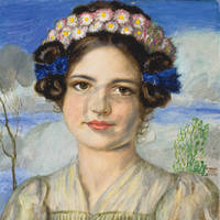 40cm x 40cm Bildnis der Tochter Mary         von Franz Von Stuck