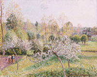46cm x 36cm Blühende Apfelbäume in Eragny    von Camille Pissarro