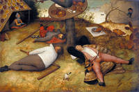 90cm x 60cm Das Schlaraffenland              von Pieter d. Ä. Brueghel