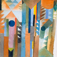 60cm x 60cm Der Wald, der aus dem Samenkorn. von Paul Klee
