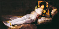 90cm x 45cm Die bekleidete Maja              von Francisco De Goya